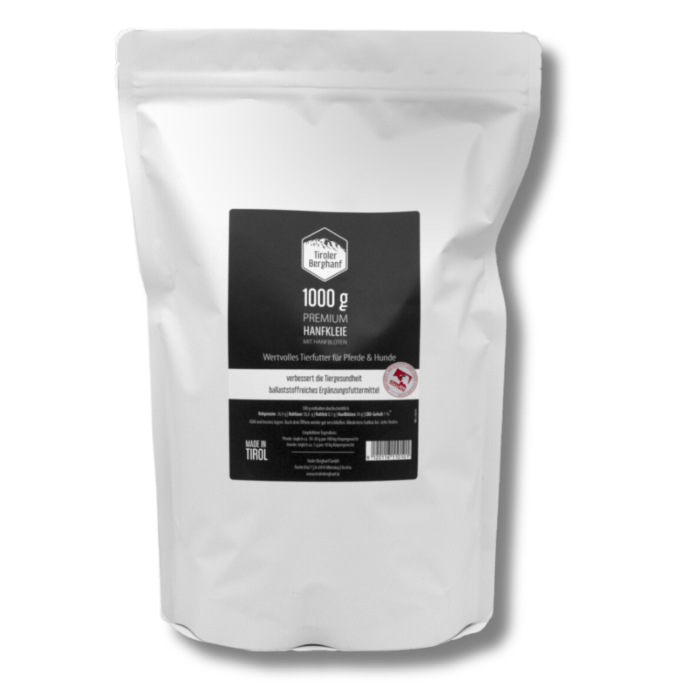 Premium Hanfkleie mit Hanfblüten 1000g